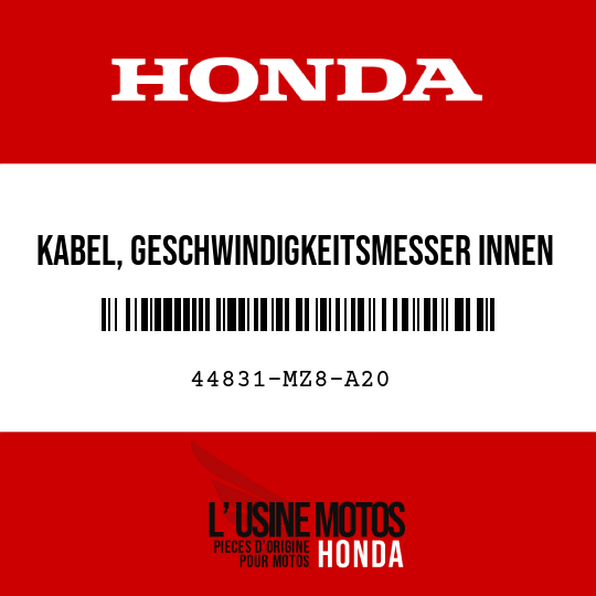 image de 44831-MZ8-A20 KABEL, GESCHWINDIGKEITSMESSER INNEN