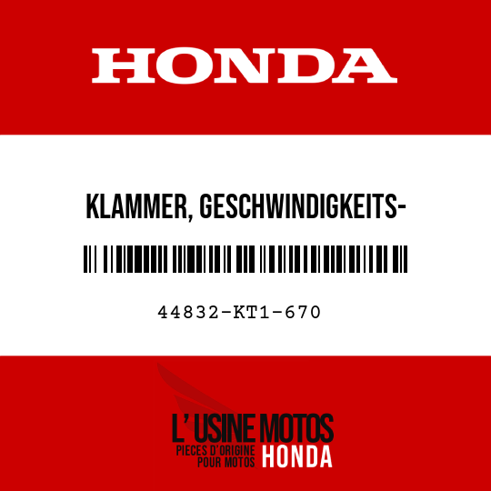 image de 44832-KT1-670 KLAMMER, GESCHWINDIGKEITS- MESSERKABEL