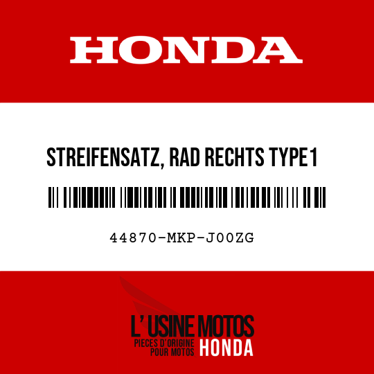 image de 44870-MKP-J00ZG STREIFENSATZ, RAD RECHTS TYPE1