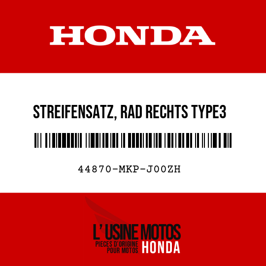 image de 44870-MKP-J00ZH STREIFENSATZ, RAD RECHTS TYPE3