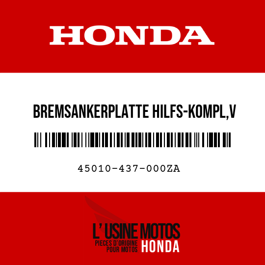 image de 45010-437-000ZA BREMSANKERPLATTE HILFS-KOMPL,V NH105 