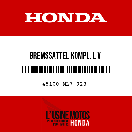 image de 45100-ML7-923 BREMSSATTEL KOMPL, L V