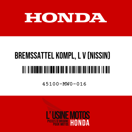 image de 45100-MW0-016 BREMSSATTEL KOMPL, L V (NISSIN)