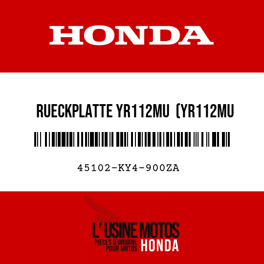 image de 45102-KY4-900ZA RUECKPLATTE YR112MU  (YR112MU SUPERGOLDMETALLIC-U)