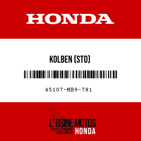 image de 45107-MB9-781 KOLBEN (STD)