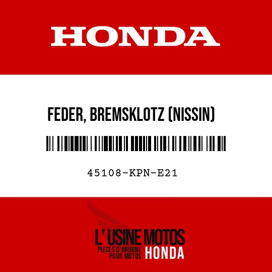 image de 45108-KPN-E21 FEDER, BREMSKLOTZ (NISSIN)