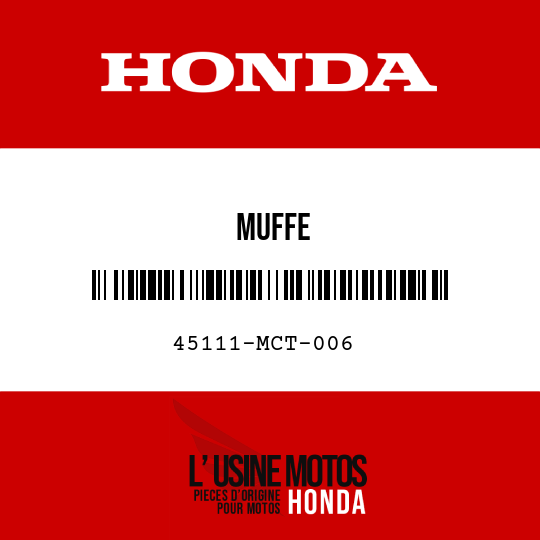 image de 45111-MCT-006 MUFFE