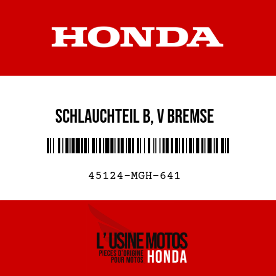 image de 45124-MGH-641 SCHLAUCHTEIL B, V BREMSE