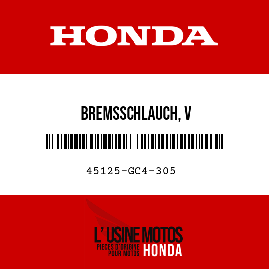 image de 45125-GC4-305 BREMSSCHLAUCH, V
