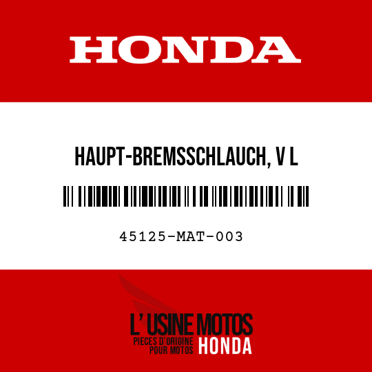 image de 45125-MAT-003 HAUPT-BREMSSCHLAUCH, V L