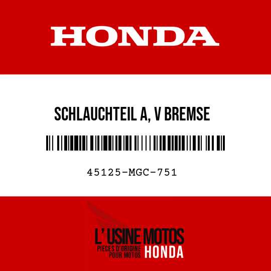 image de 45125-MGC-751 SCHLAUCHTEIL A, V BREMSE