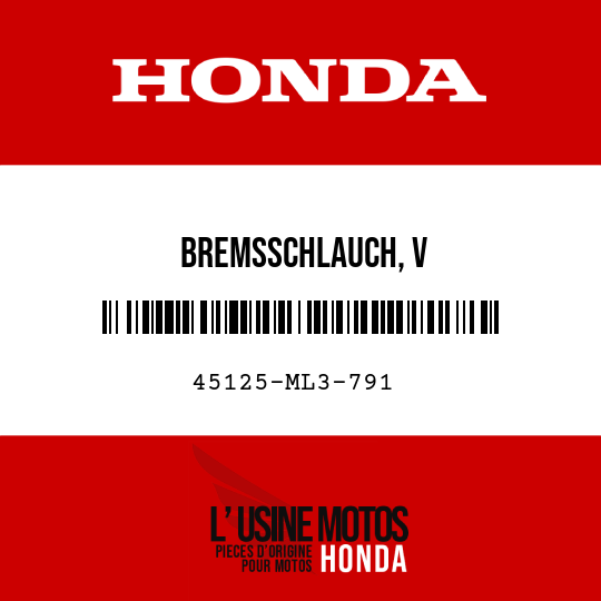 image de 45125-ML3-791 BREMSSCHLAUCH, V