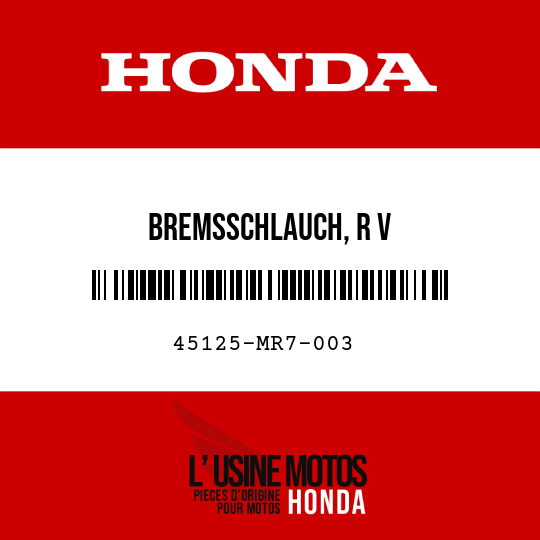 image de 45125-MR7-003 BREMSSCHLAUCH, R V