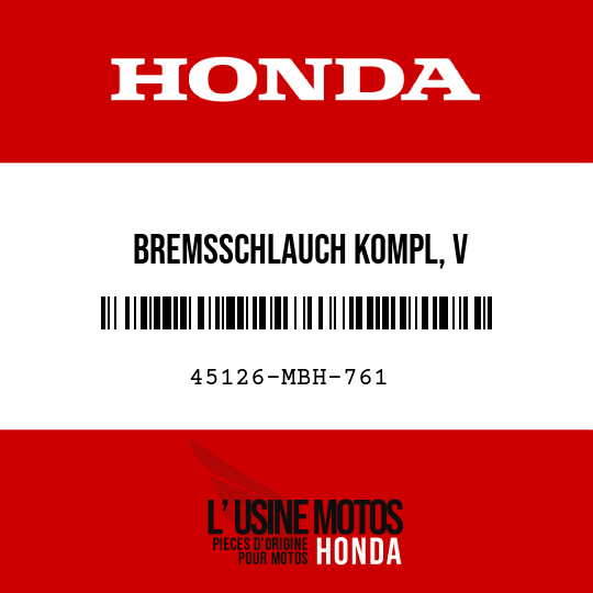 image de 45126-MBH-761 BREMSSCHLAUCH KOMPL, V