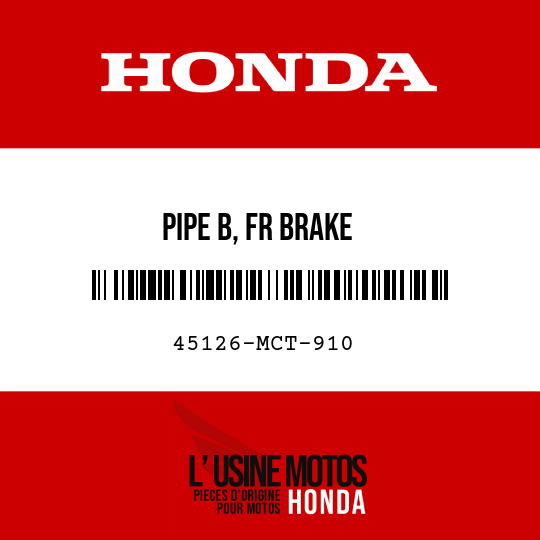 image de 45126-MCT-910 PIPE B, FR BRAKE