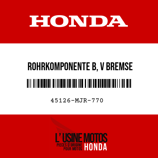 image de 45126-MJR-770 ROHRKOMPONENTE B, V BREMSE