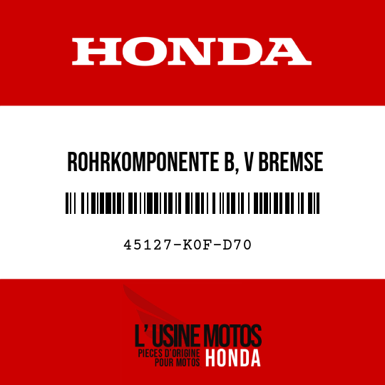 image de 45127-K0F-D70 ROHRKOMPONENTE B, V BREMSE