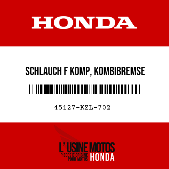 image de 45127-KZL-702 SCHLAUCH F KOMP, KOMBIBREMSE
