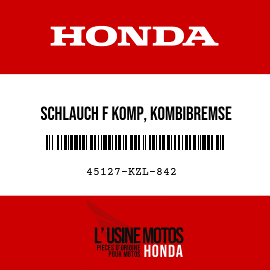 image de 45127-KZL-842 SCHLAUCH F KOMP, KOMBIBREMSE