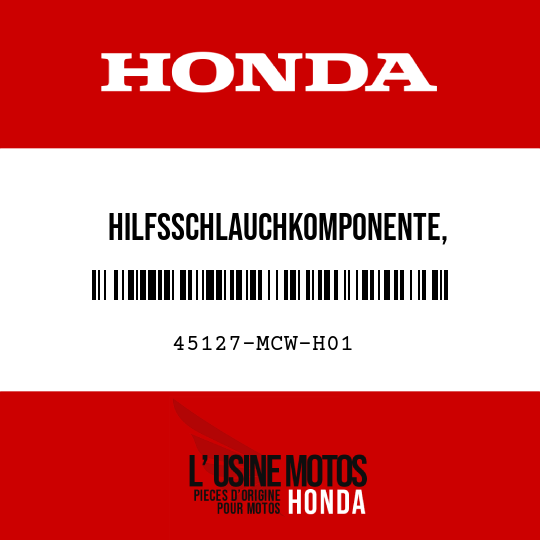 image de 45127-MCW-H01 HILFSSCHLAUCHKOMPONENTE, VORDERRADBREMSE