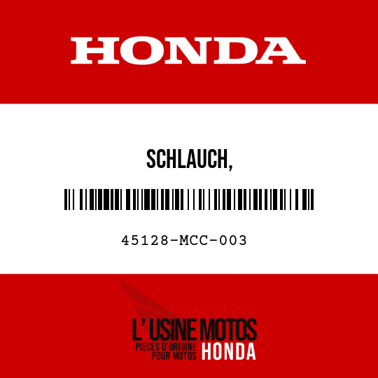 image de 45128-MCC-003 SCHLAUCH, SEKUNDAER-HAUPTBREMSZYLINDER