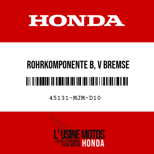 image de 45131-MJM-D10 ROHRKOMPONENTE B, V BREMSE