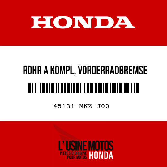 image de 45131-MKZ-J00 ROHR A KOMPL, VORDERRADBREMSE
