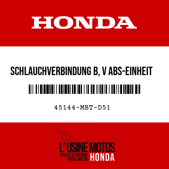 image de 45144-MBT-D51 SCHLAUCHVERBINDUNG B, V ABS-EINHEIT