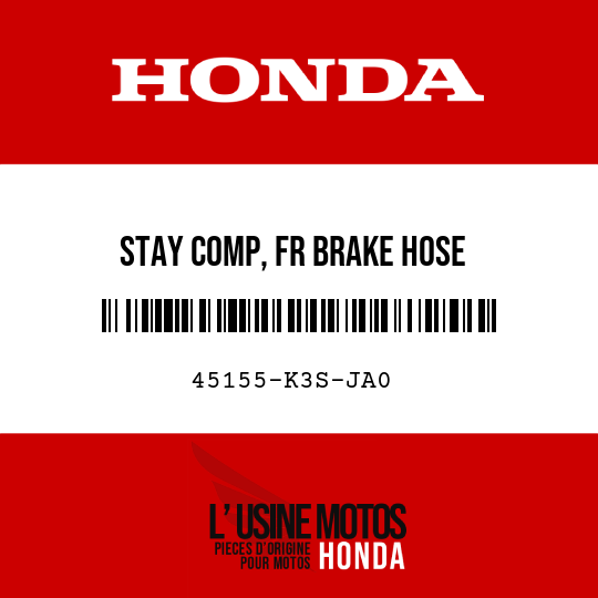 image de 45155-K3S-JA0 STAY COMP, FR BRAKE HOSE