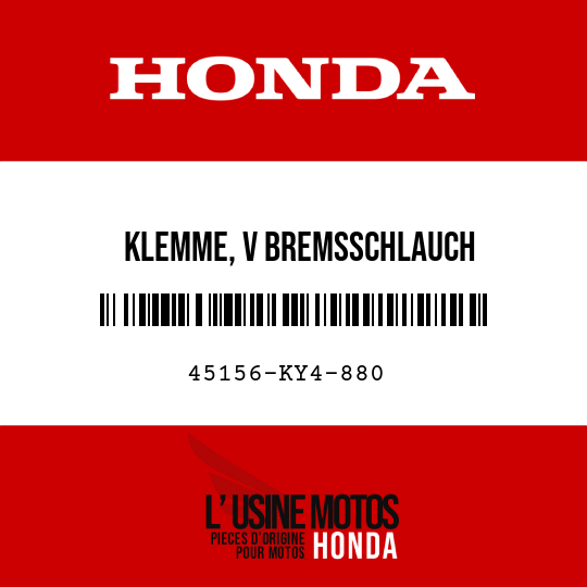 image de 45156-KY4-880 KLEMME, V BREMSSCHLAUCH