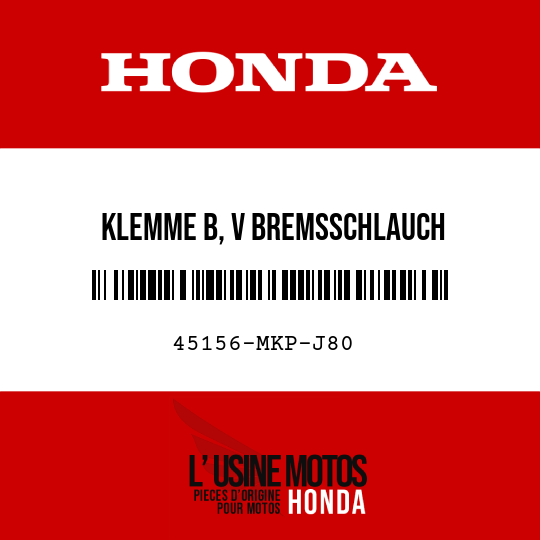 image de 45156-MKP-J80 KLEMME B, V BREMSSCHLAUCH