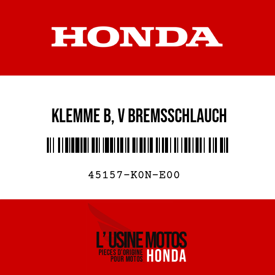 image de 45157-K0N-E00 KLEMME B, V BREMSSCHLAUCH
