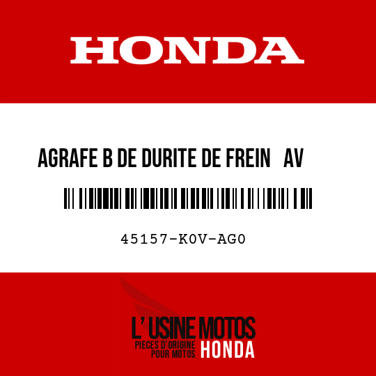 image de 45157-K0V-AG0 AGRAFE B DE DURITE DE FREIN   AV