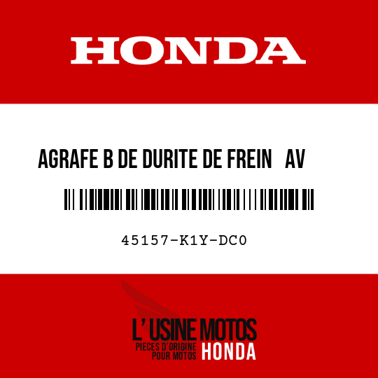 image de 45157-K1Y-DC0 AGRAFE B DE DURITE DE FREIN   AV