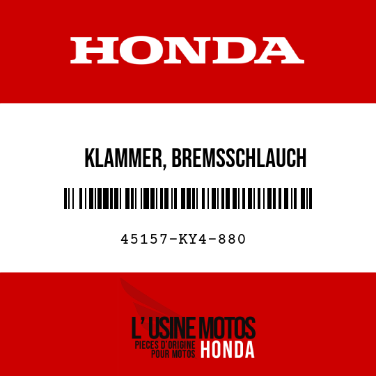 image de 45157-KY4-880 KLAMMER, BREMSSCHLAUCH
