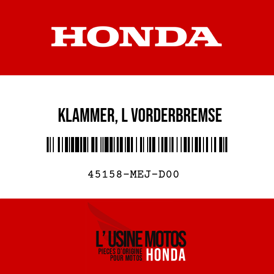 image de 45158-MEJ-D00 KLAMMER, L VORDERBREMSE