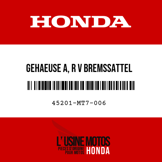 image de 45201-MT7-006 GEHAEUSE A, R V BREMSSATTEL (NISSIN)