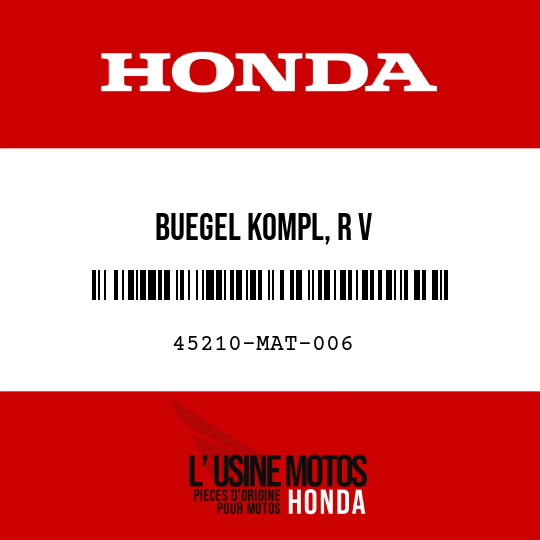 image de 45210-MAT-006 BUEGEL KOMPL, R V