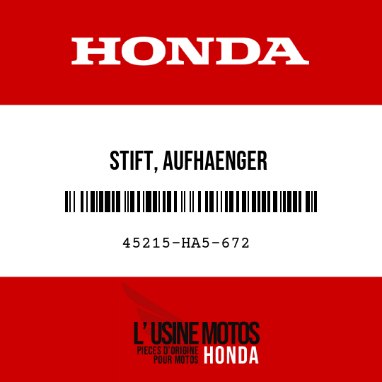 image de 45215-HA5-672 STIFT, AUFHAENGER