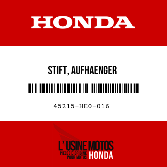 image de 45215-HE0-016 STIFT, AUFHAENGER