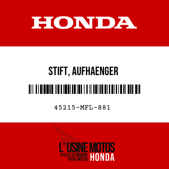 image de 45215-MFL-881 STIFT, AUFHAENGER