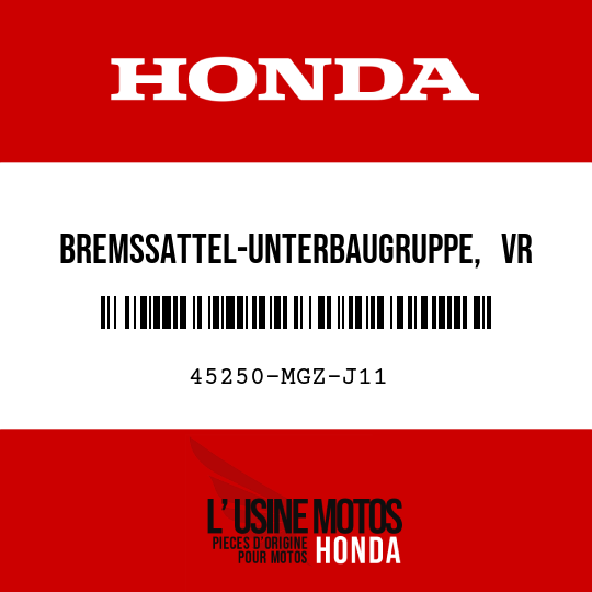 image de 45250-MGZ-J11 BREMSSATTEL-UNTERBAUGRUPPE,   VR (NISSIN)