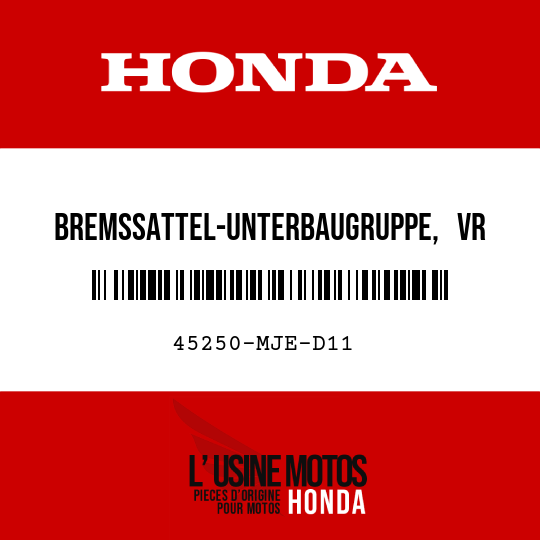 image de 45250-MJE-D11 BREMSSATTEL-UNTERBAUGRUPPE, VR (NISSIN)
