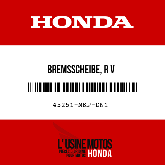 image de 45251-MKP-DN1 BREMSSCHEIBE, R V