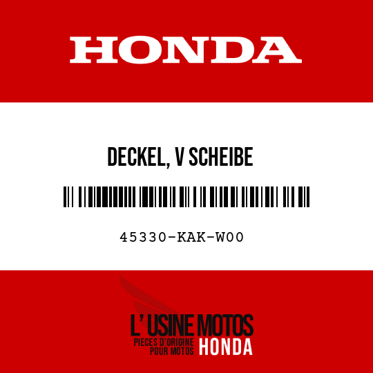 image de 45330-KAK-W00 DECKEL, V SCHEIBE