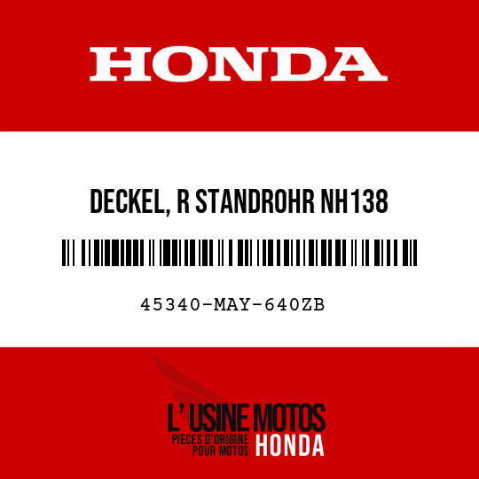 image de 45340-MAY-640ZB DECKEL, R STANDROHR NH138