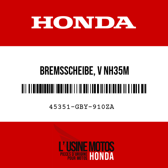 image de 45351-GBY-910ZA BREMSSCHEIBE, V NH35M 