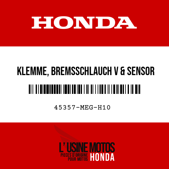 image de 45357-MEG-H10 KLEMME, BREMSSCHLAUCH V & SENSOR