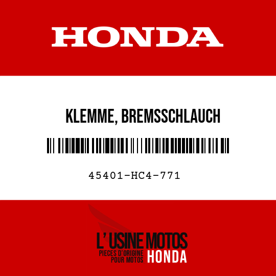 image de 45401-HC4-771 KLEMME, BREMSSCHLAUCH