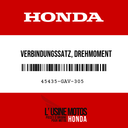 image de 45435-GAV-305 VERBINDUNGSSATZ, DREHMOMENT